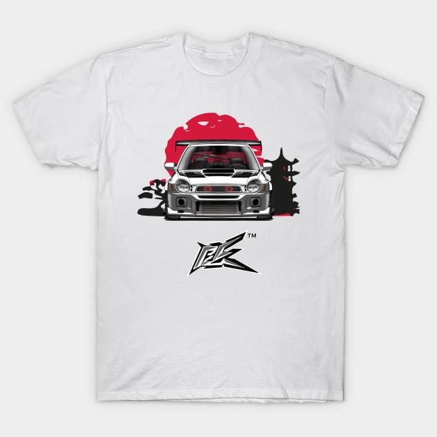 SUBARU IMPREZA WRX GC8 BUGEYE white T-Shirt by naquash